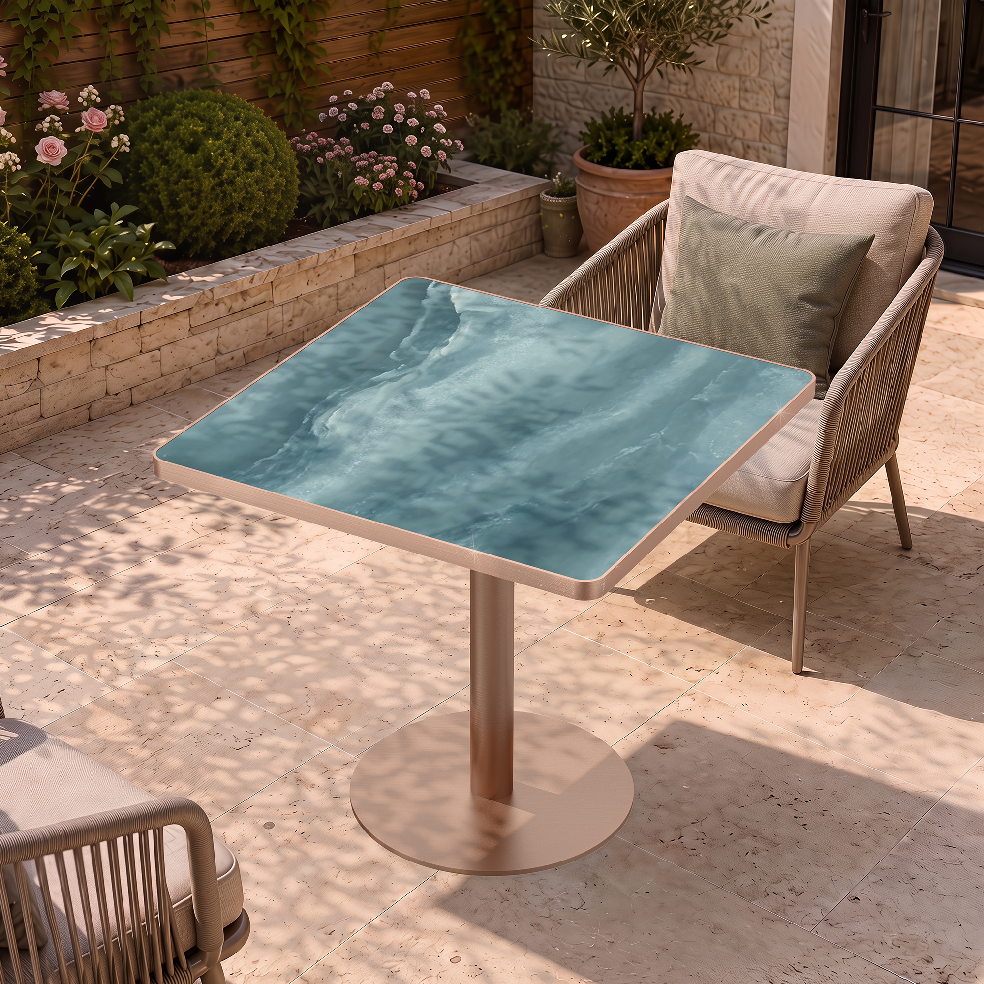 Square table — scene