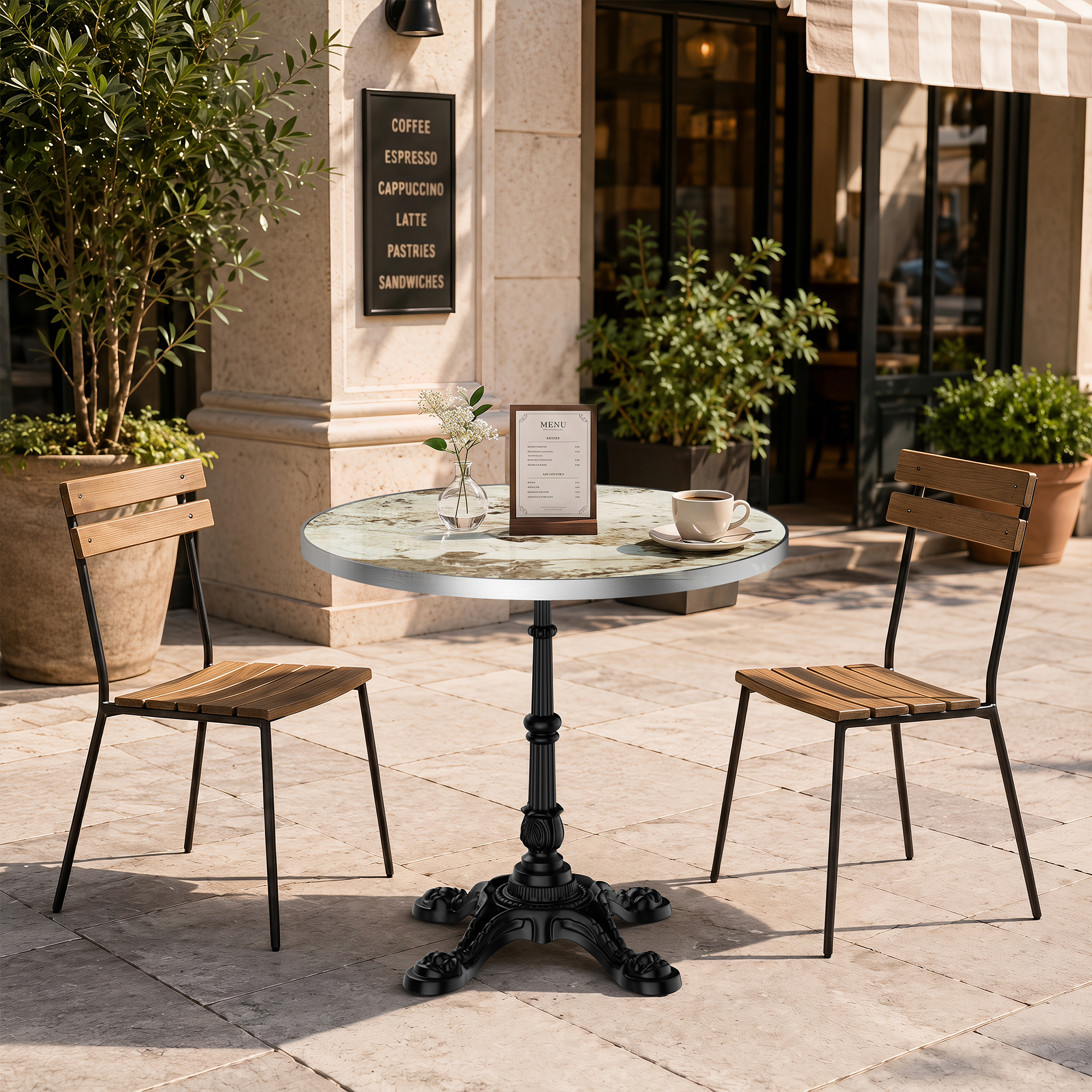 Outdoor Pandora Round Table — scene